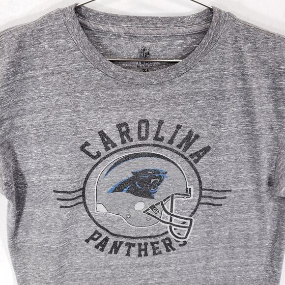 Carolina Panthers T Shirt Boys Extra Large Heather Gray NFL Team Apparel Tee - Picture 2 of 5